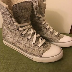Coach Hightop Sneakers grey/silver